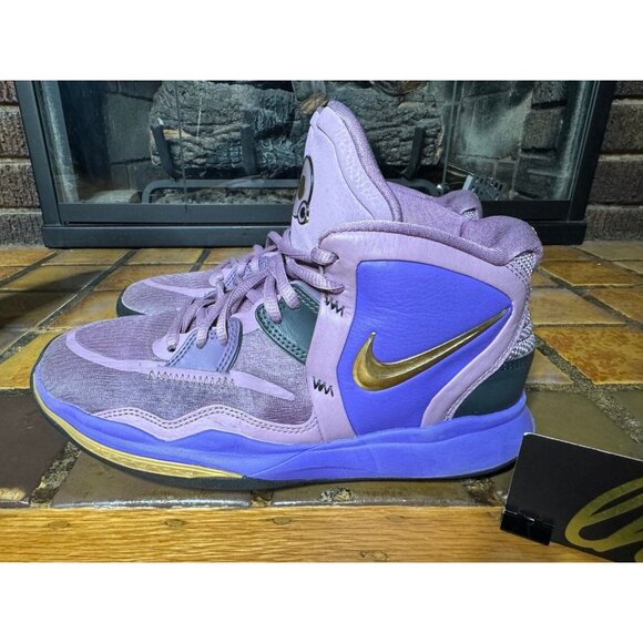 Youth 6.5y Nike Kyrie Infinity 8 Amethyst Wave Purple Gold Sneakers DD0334-500 - Picture 5 of 11